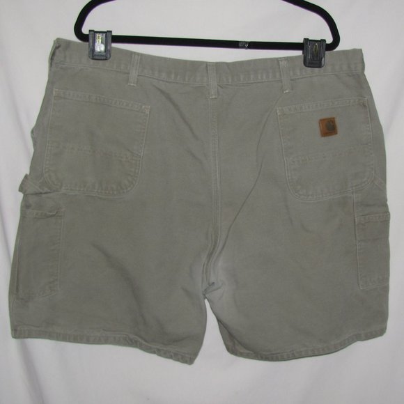 Mens' Carhartt Green Brown Drab Cargo Shorts Size 43 x 8 - Picture 4 of 8